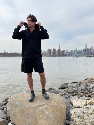 Linen Hoodie | De Lesseps Palm Beach
